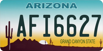 AZ license plate AFI6627