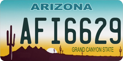 AZ license plate AFI6629