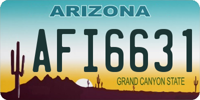 AZ license plate AFI6631