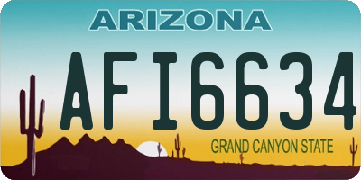 AZ license plate AFI6634
