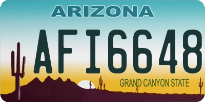 AZ license plate AFI6648