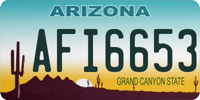 AZ license plate AFI6653