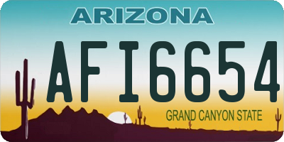 AZ license plate AFI6654