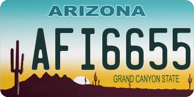 AZ license plate AFI6655
