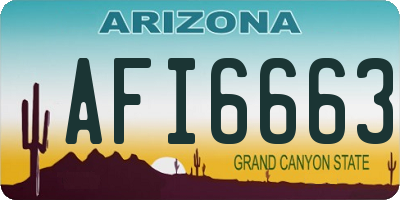 AZ license plate AFI6663