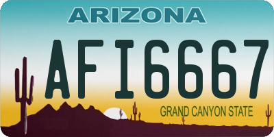 AZ license plate AFI6667