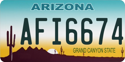 AZ license plate AFI6674
