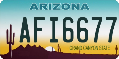 AZ license plate AFI6677