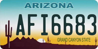 AZ license plate AFI6683
