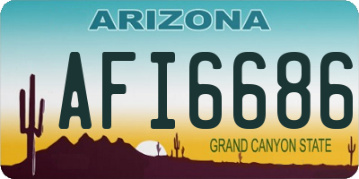 AZ license plate AFI6686