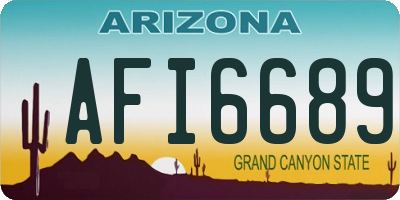 AZ license plate AFI6689