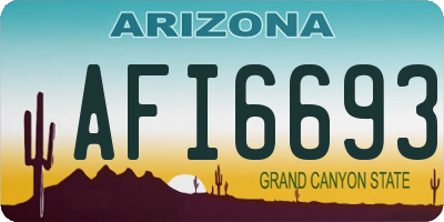 AZ license plate AFI6693