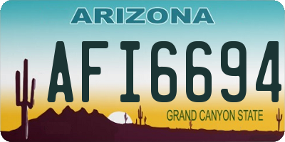 AZ license plate AFI6694
