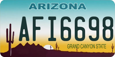 AZ license plate AFI6698
