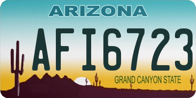 AZ license plate AFI6723