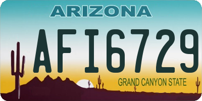 AZ license plate AFI6729