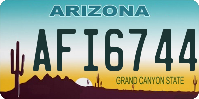 AZ license plate AFI6744