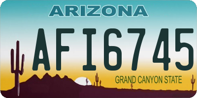 AZ license plate AFI6745