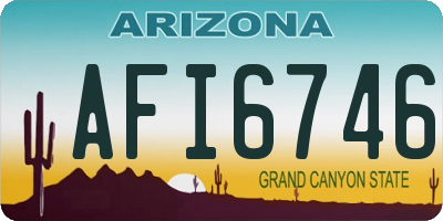 AZ license plate AFI6746