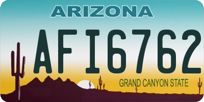 AZ license plate AFI6762