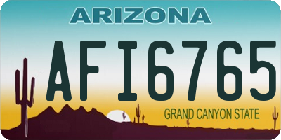 AZ license plate AFI6765