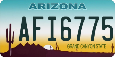 AZ license plate AFI6775