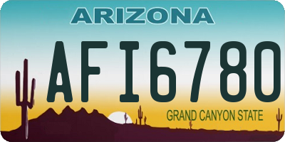 AZ license plate AFI6780