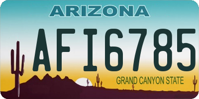 AZ license plate AFI6785