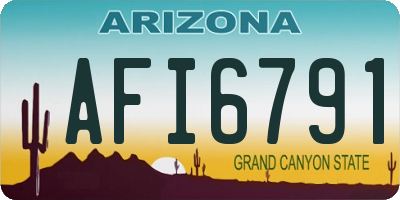 AZ license plate AFI6791