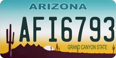 AZ license plate AFI6793
