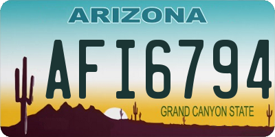 AZ license plate AFI6794