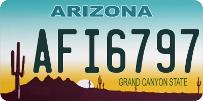 AZ license plate AFI6797