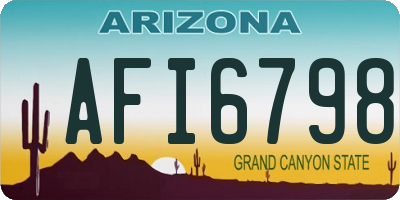 AZ license plate AFI6798