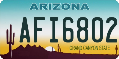 AZ license plate AFI6802