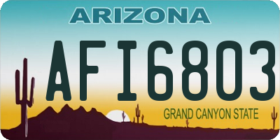 AZ license plate AFI6803