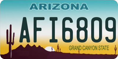 AZ license plate AFI6809