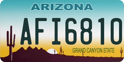 AZ license plate AFI6810