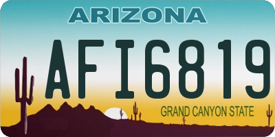 AZ license plate AFI6819