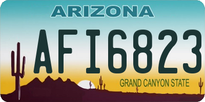 AZ license plate AFI6823