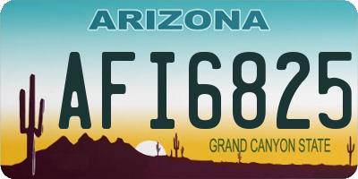 AZ license plate AFI6825