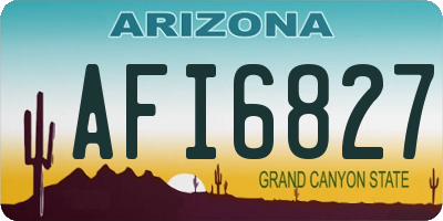 AZ license plate AFI6827