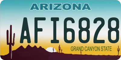 AZ license plate AFI6828