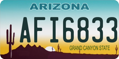 AZ license plate AFI6833