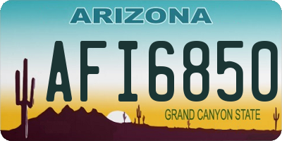 AZ license plate AFI6850