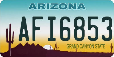 AZ license plate AFI6853