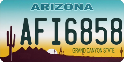 AZ license plate AFI6858