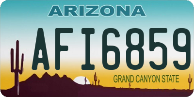 AZ license plate AFI6859