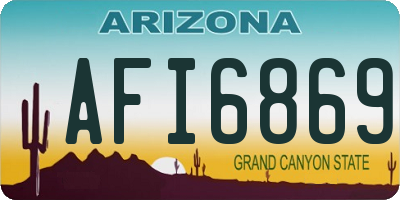AZ license plate AFI6869