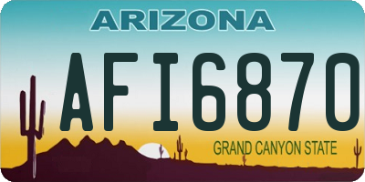 AZ license plate AFI6870
