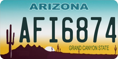 AZ license plate AFI6874